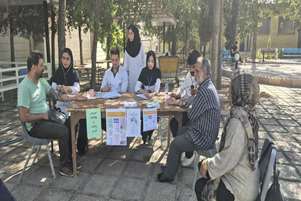 برپایی ایستگاه سنجش سلامت به مناسبت هفته ملی سالمندان در دانشکده
