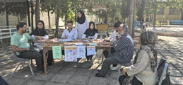 برپایی ایستگاه سنجش سلامت به مناسبت هفته ملی سالمندان در دانشکده